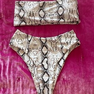 NWOT Small Snakeskin Print Bikini from Amazon